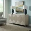 Liberty Furniture 2146-AC1000 Kinsley - 4 Door Accent Cabinet - Washed Taupe / Silver Champagne