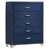 CoasterEveryday 223371Q-S5 Melody - 5 Piece Queen Bedroom Set - Pacific Blue