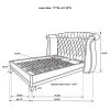 CoasterEveryday 300843KE Barzini - Upholstered Eastern King Wingback Bed - White