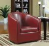 CoasterEssence 902099 Turner - Upholstered Barrel Back Swivel Chair - Red