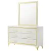 Coaster Fine Furniture 224733M Lucia - 6-Drawer Dresser With Mirror - White