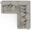 Jackson Furniture Industries 3345/62/42-26 Jackson Furniture Industries 3345/62/42-26 Livingston - 2 Piece Sectional With Comfort Coil Seating And 9 Accent Pillows Included - Linen