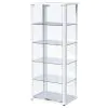 Coaster Fine Furniture 950399 Aero - 5-Shelf Display Curio Cabinet With LED Lighting - White
