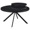 Coaster Fine Furniture 706268 Briggs - Round Marble Printed Glass Top Coffee Table - Black