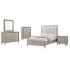 New Classic 00-B1248-35C New Classic 00-B1248-35C Lennox - 5/0 Queen 5 Piece Bedroom Set (Bed, Dresser, Mirror, Chest, Nightstand) - Gray / Silver