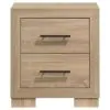 Coaster Fine Furniture 223112 Arielle - 2-Drawer Bedroom Nightstand With Casters - Light Oak
