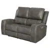 Coaster Fine Furniture 603432PPP Brickston - Triple Power Reclining Loveseat - Charcoal