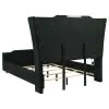 Coaster Fine Furniture 223161Q Lorient - Queen LED Upholstered Wingback Bed - Black