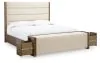 Benchcraft® B863B2 Benchcraft® B863B2 Marxmore - Queen Upholstered Storage Bed - Brown