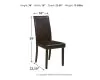 Ashley Furniture D250-02 Ashley Furniture D250-02 Kimonte - Dining UPH Side Chair (Set of 2) - Dark Brown