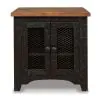Ashley Furniture T468-3 Valebeck - Rectangular End Table - Black / Brown