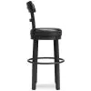 Ashley Furniture D546-630 Ashley Furniture D546-630 Valebeck - Tall UPH Swivel Barstool - Black