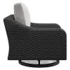 Ashley Furniture P792-821 Beachcroft - Swivel Lounge Chair - Black / Light Gray