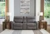 Ashley Furniture 61003S3 Ashley Furniture 61003S3 Next-Gen Durapella - 3-Piece Power Reclining Sectional Loveseat With Console - Slate
