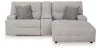 Ashley Furniture 93605/58/57/97/82 Acklen Place - 4 Pc. - 3-Piece Power Reclining Sectional Sofa With Raf Chaise, Wide Seat Power Recliner - Pewter
