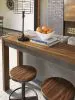 Ashley Furniture D440/52/024(2) Torjin - 3 Pc. - Long Counter Table, 2 Stools - Dark Brown