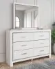Ashley Furniture B2640/31/36/58/56/97/92(2) Ashley Furniture B2640/31/36/58/56/97/92(2) Altyra - 7 Pc. - Dresser, Mirror, King Panel Bed, 2 Nightstands - White