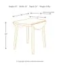 Ashley Furniture D310/15/01(2) Hammis - 3 Pc. - Drop Leaf Table, 2 Upholstered Side Chairs - Dark Brown