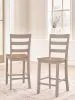 Ashley Furniture PCD403-124 Harperfeld - Barstool (Set of 2) - Natural / Gray