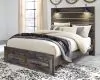 Ashley Furniture B211B29 Ashley Furniture B211B29 Drystan - Queen Panel Bed With 2 Storage Drawers - Brown / Beige