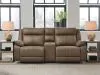 Ashley Furniture PC82305S2 Ashley Furniture PC82305S2 Max-Momentum - 3-Piece Power Reclining Sectional Loveseat With Audio Console - Biscotti