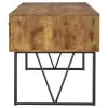 CoasterEveryday 800999 Analiese - 4-Drawer Writing Desk - Rustic Nutmeg