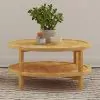 Coaster Fine Furniture 709698 Camillo - Round Solid Wood Coffee Table - Maple