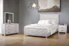 New Classic 00-3314-34N New Classic 00-3314-34N Biscayne - 5/0 Queen 4 Piece Bedroom Set (Bed, Dresser, Mirror, Nightstand) - Gray
