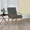Coaster Fine Furniture 903144 Kirra - Upholstered Metal Arm Accent Chair - Dark Gray