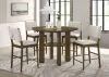 Coaster Fine Furniture 193668-S5 Ottowa - 5 Piece Round Counter Height Dining Room Set - Brown