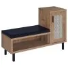 Coaster Fine Furniture 910311 Teller - 1-Door Entryway Shoe Storage Bench - Natural Oak