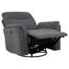 Coaster Fine Furniture 610443P Adler - Upholstered Power Swivel Glider Recliner - Charcoal Gray