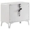 Coaster Fine Furniture 215792 Cassia - 2-Drawer Nightstand Bedside Table - White High Gloss