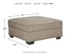 Ashley Furniture 5610311 Bovarian - Ottoman With Storage - Stone