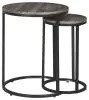 Ashley Furniture A4000231 Briarsboro - Accent Table Set (Set of 2) - Black / Gray