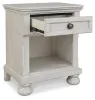 Ashley Furniture B742-91 Robbinsdale - One Drawer Night Stand - Antique White
