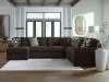 Ashley Furniture 98104S4 Ashley Furniture 98104S4 Midnight-Madness - 4-Piece Sectional With LAF Corner Chaise - Chocolate