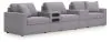 Ashley Furniture 92104S64 Ashley Furniture 92104S64 Modmax - 5-Piece Sectional With Audio System And With Storage Console - Granite