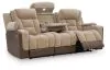 Ashley Furniture PC8350415 Ashley Furniture PC8350415 Mixed Motion - Power Reclining Sofa With Adjustable Headrest - Brownstone
