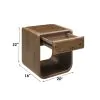 ACME LV05334 Lanza - End Table With Drawer - Dark Walnut