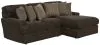 Jackson Furniture Industries 4376/76/46-49 Jackson Furniture Industries 4376/76/46-49 Mammoth - 2 Piece Sofa Chaise With RSF Chaise - Chocolate