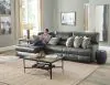 Jackson Furniture Industries 643/62/64/67-28 Jackson Furniture Industries 643/62/64/67-28 Como - 3 Piece Italian Leather Match Power Reclining Sofa / Chaise With 1 Lay Flat Reclining Seat And LSF Chaise - Steel