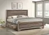 CoasterEveryday 204190KW Kauffman - Wood California King Storage Panel Bed - Washed Taupe