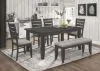 CoasterEveryday 102721GRY-S6 Dalila - 6 Piece Rectangular Dining Table Set - Dark Gray