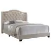 CoasterEssence 310073Q Sonoma - Upholstered Queen Wingback Bed - Beige