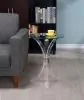 CoasterEveryday 900490 Laning - Round Glass Top Acrylic Side Table - Clear