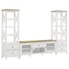 Coaster Fine Furniture 708253-SET Hollis - 3 Piece TV Stand Entertainment Center - White