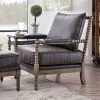 Furniture of America CM-AC6165GY-AC Tarragona - Accent Chair - Warm Gray