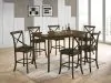 Furniture of America CM3148PT Buhl - Counter Height Table - Burnished Oak