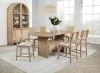 Coaster Fine Furniture 109388-S7 Kailani - 7 Piece Wood Counter Height Dining Set - Beige Oak